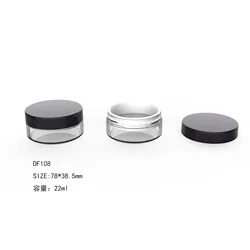 Hot Sale 50ml loose powder container with a sieve circle eco friendly plastic casing compact powder empty powder packaging