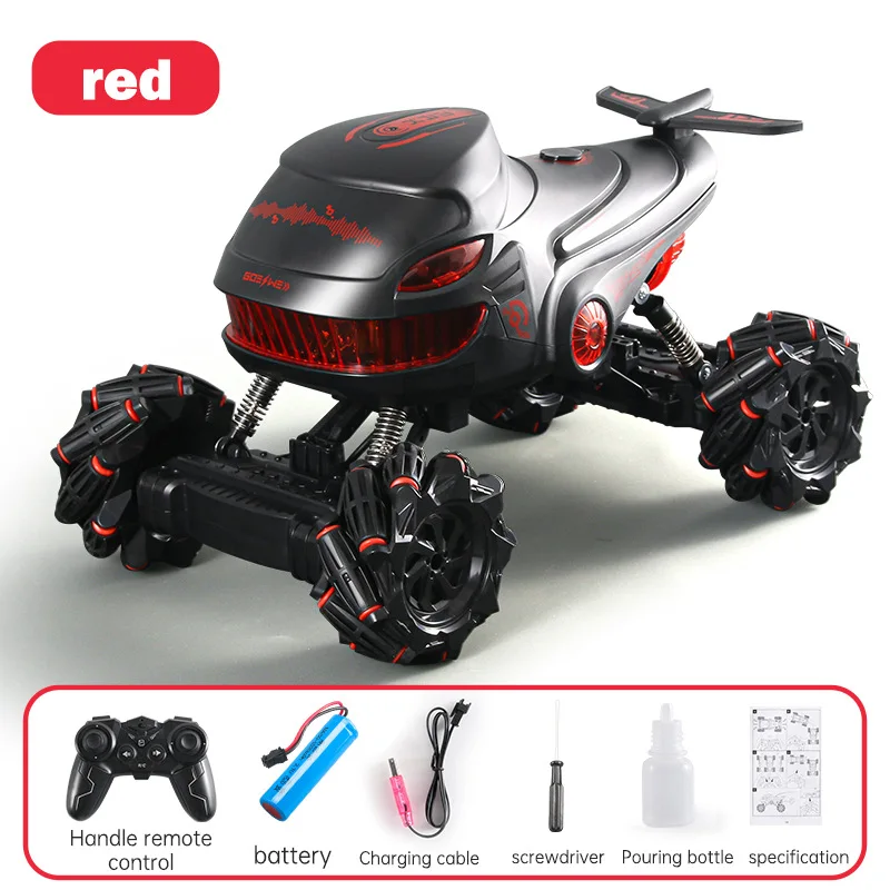 Four-wheel drive rollover toy for kids Gesture sensing dual spray remote control car Double-sided stunt drift off-road
