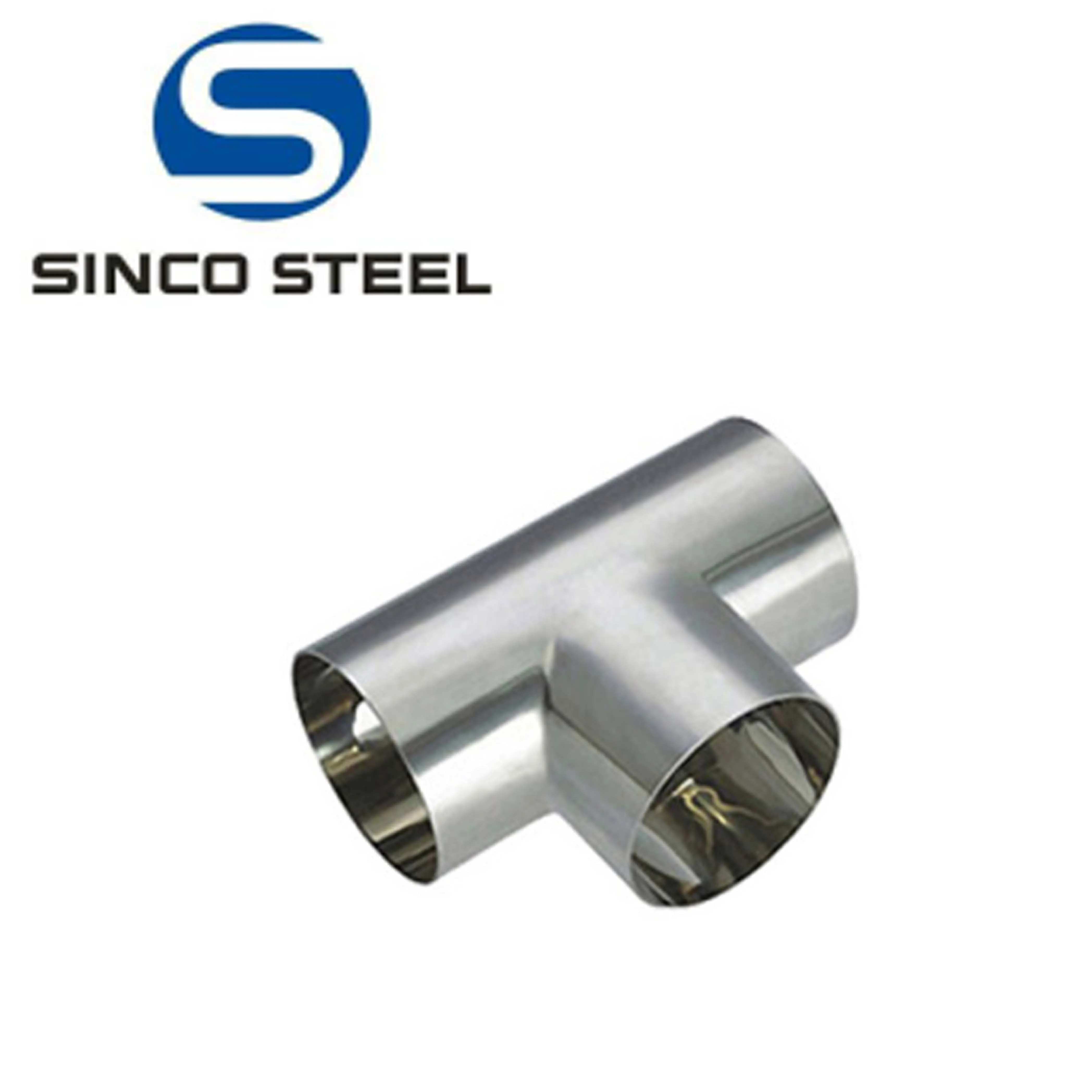 
Sanitary Stainless Steel Butt Weld Pipe Fitting Tee 