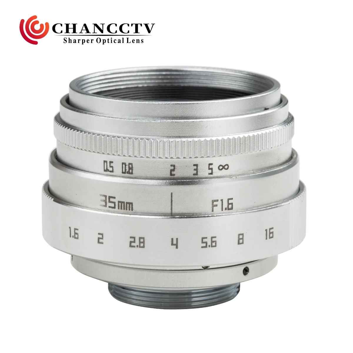 Hot seller silver 35mm F1.6 manual mirrorless camera dslr lens