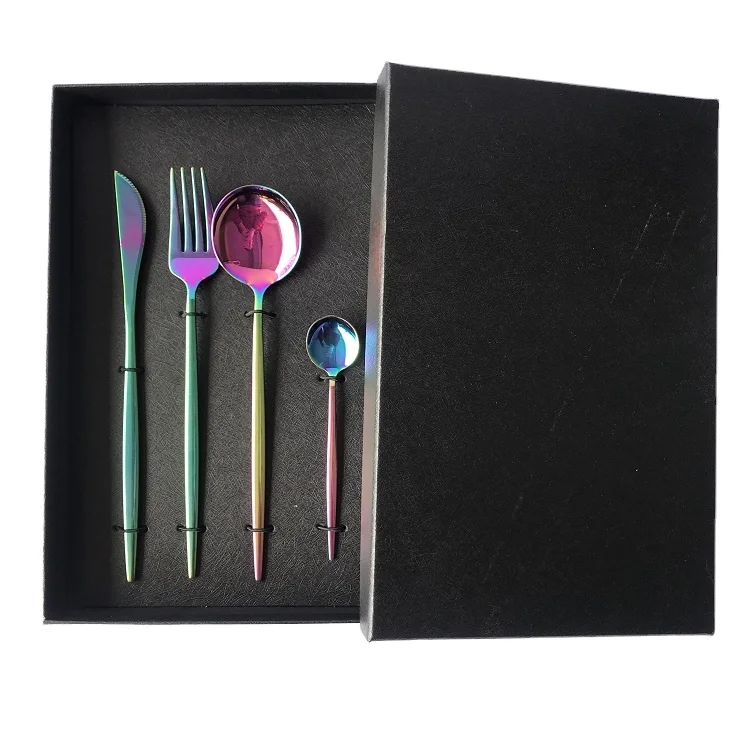 
18/10 Stainless Steel Gold Tableware Cutlery Set Silverware Mirror Polishing Flatware set 