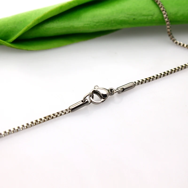 In Stock 1.6mm x 60cm Short Box Chain Necklace 24 Inch length Stainless Steel Necklace DIY Jewelry Making