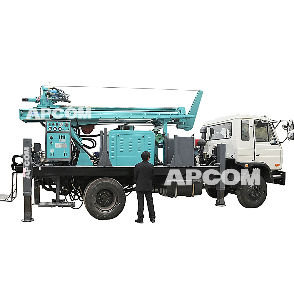 Портативная буровая установка для бурения скважин на прицепе APCOM 400 м, буровая установка для бурения скважин на прицепе, буровая установка 400 м