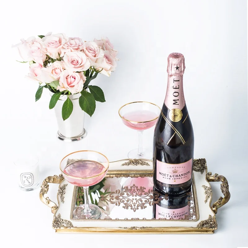 
decorative custom hotel storage dessert tray set serving antique mirror square polyresin jewelry resin fruit gift tray wedding 