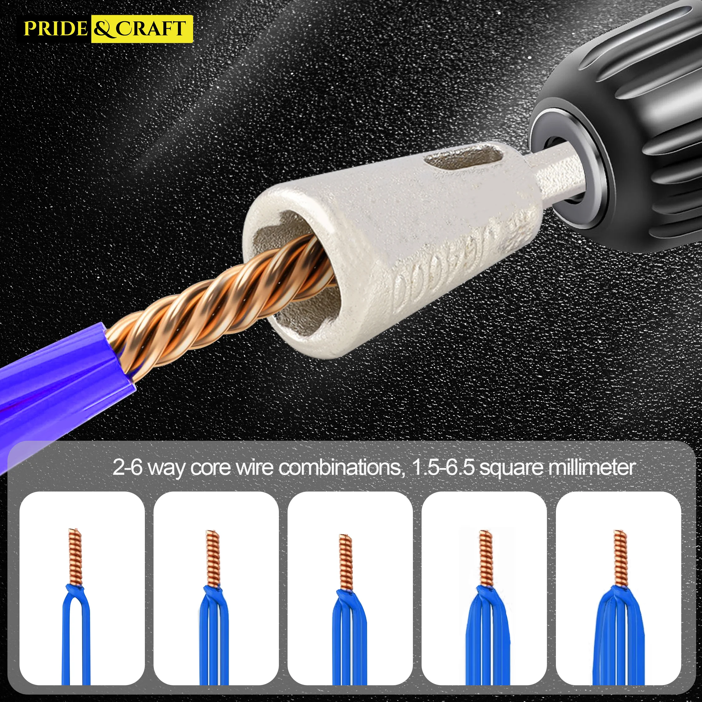 1 pc Hexagon Wire Twister Tool for Drill Wire Twister Connector Wire Twisting Tool
