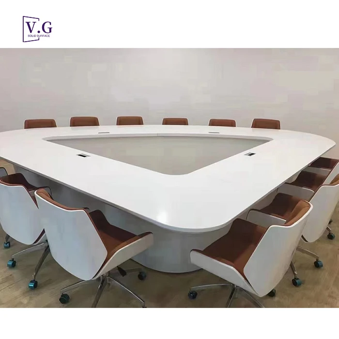 Customized 12inches Conference Table Round Shape Meeting Room Furniture Training Table