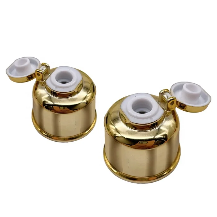 gold silver cover 24/410 Flip Top Cap Plastic Bottle Cap