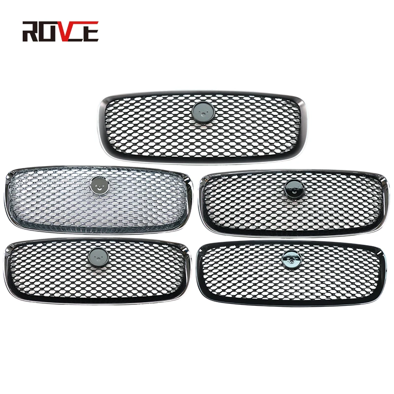 ROVCE Car Accessories Front Bumper ABS Grille Grill For Jaguar F PACE black silver plating T4N12772 T4N1277 T4A6209 T4N13842 (1600480867509)