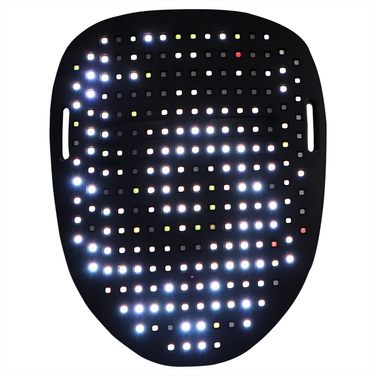 Fashionable LED Sound-Reacting Full Face Mask Economical Halloween and Party Accessory with Glowing Effect