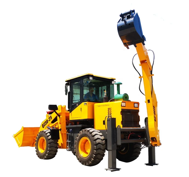  QZ20-25 CE approved hydraulic 2.5 ton 1.1cbm backhoe loader for factory