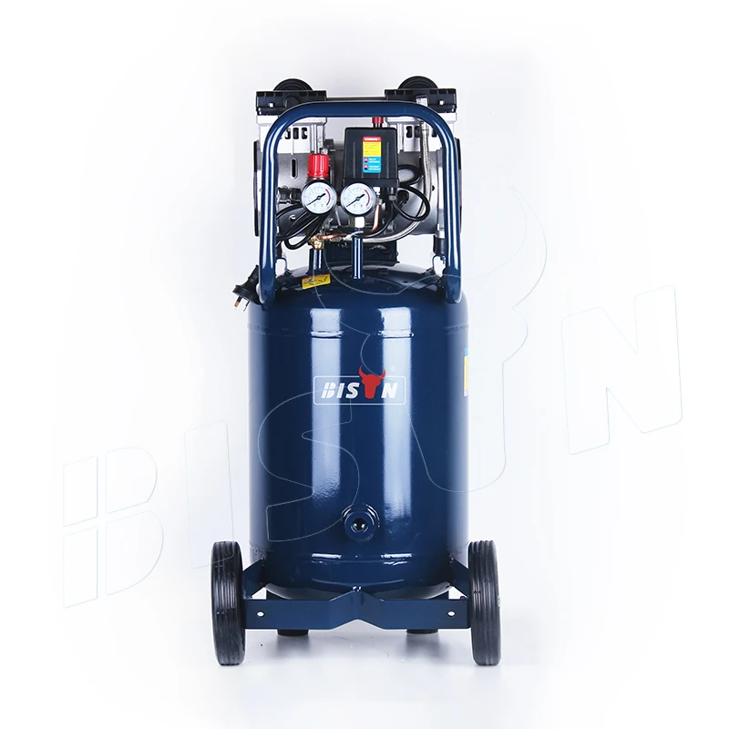 Bison China 5 Bar 50L 5Hp Portable Upright Piston Silence Vertical Tank Air Compressor Oil Less