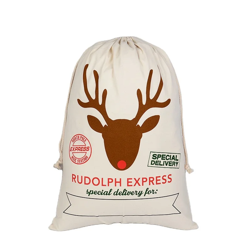 
Wholesale original cheap santa sack personalized christmas cotton bag for gift 