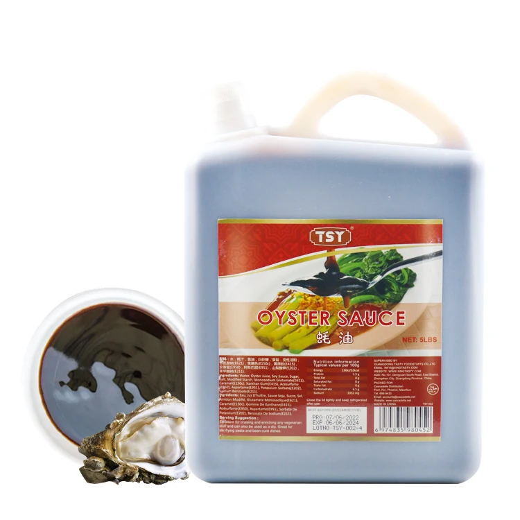 TSY Food Restaurant Cooking Seafood Seasoning Wholesale Bulk Plastic Jar Chinese Manufacturing Kosher Oyster Sauce 2.27kg