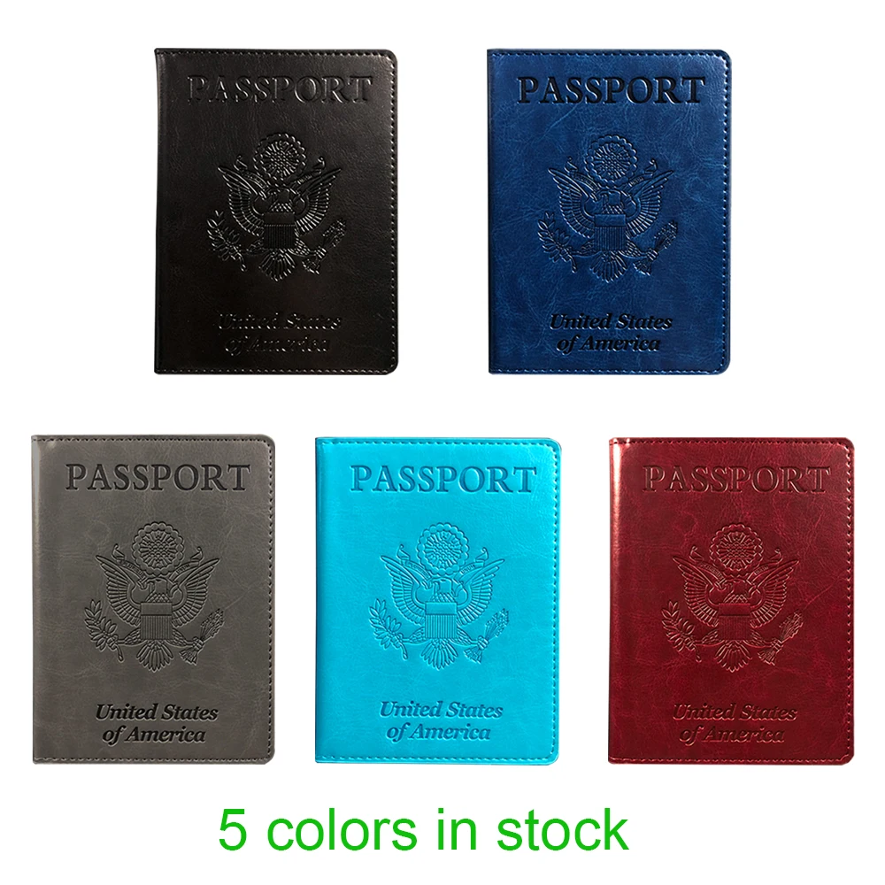 In stock leather toefl passport holder travel wallet,Amazon sublimation passport holder Card Case Cover
