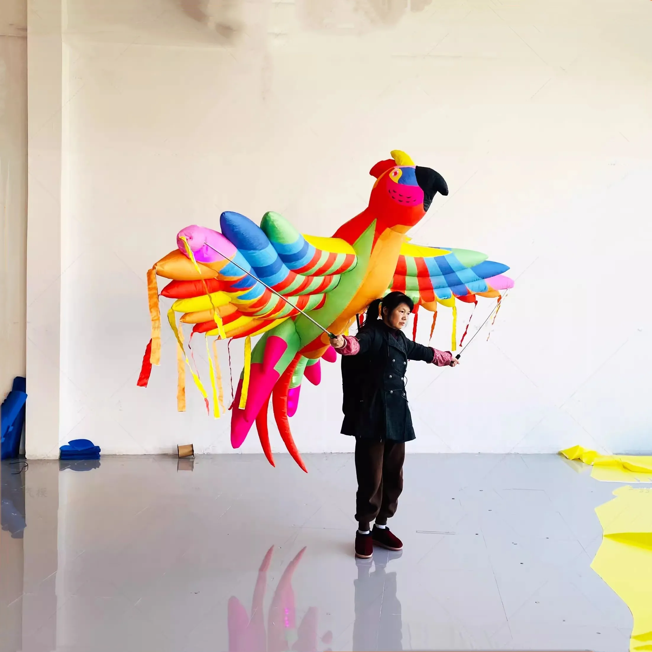 Colorful Inflatable Bird Parrot For Outdoor Event Decoration Inflatable Parrot Costume Walking Suits For Parade Performance