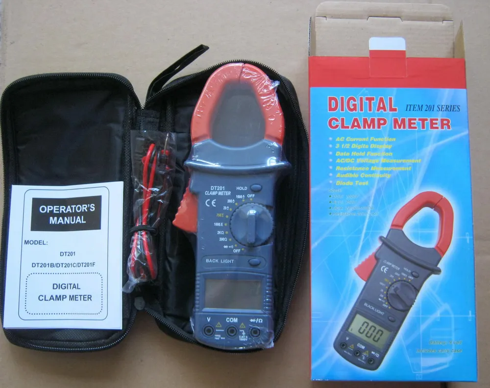 
Digital Clamp Meter DT201 with Data Hold Super Big Size Jaw 