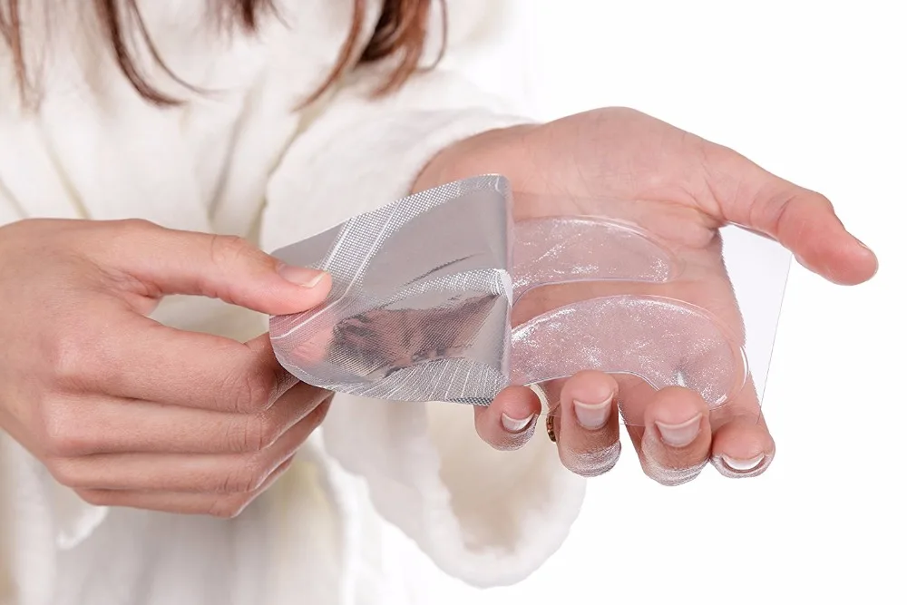 Платиновая Органическая Антивозрастная коллагеновая Серебристая белая маска для глаз от припухлости