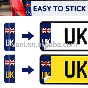 Number Plate Oval Stickers Strong Magnetic Force Adhesive Durable UK Magnetic Car Number Plate Stickers