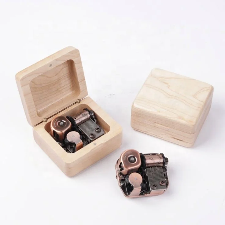 Wooden Music Box with Popular and Classical Music