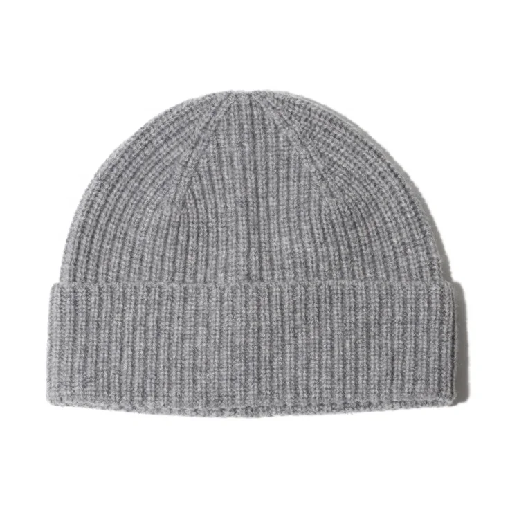Factory Wholesale SDoft Luxury Women Wool cashmere Blended Knitted Hat Girls Beanie