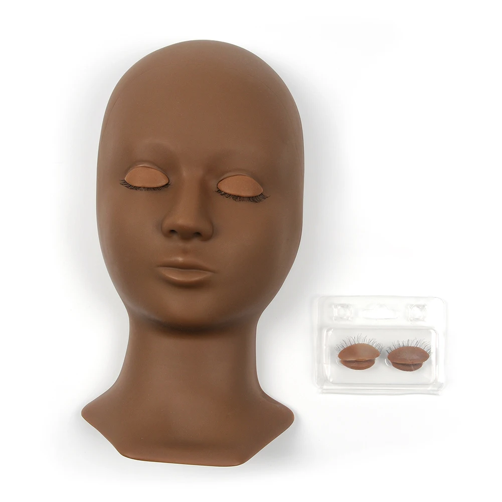 Free Ship Mannequin Head Cosmetology Training Head for Eyelashes Planting Practing Make up  Training