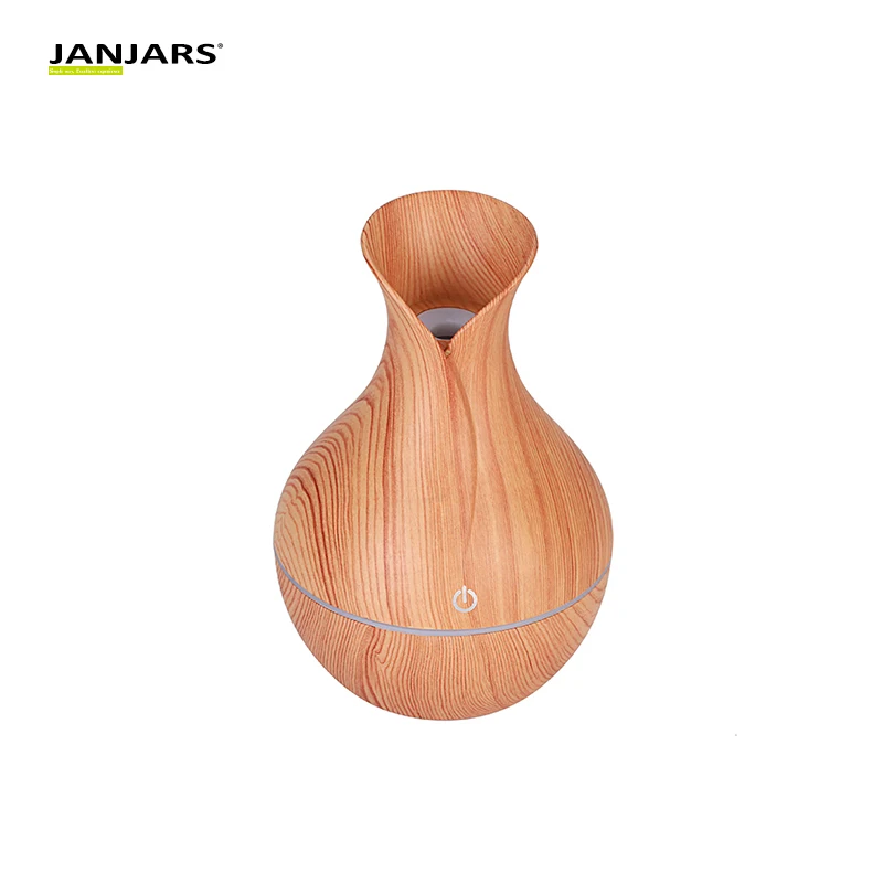 
Dropshipping Wooden Warm Mist Humidifier 130ML Aroma Diffuser With Colorful Led Light 