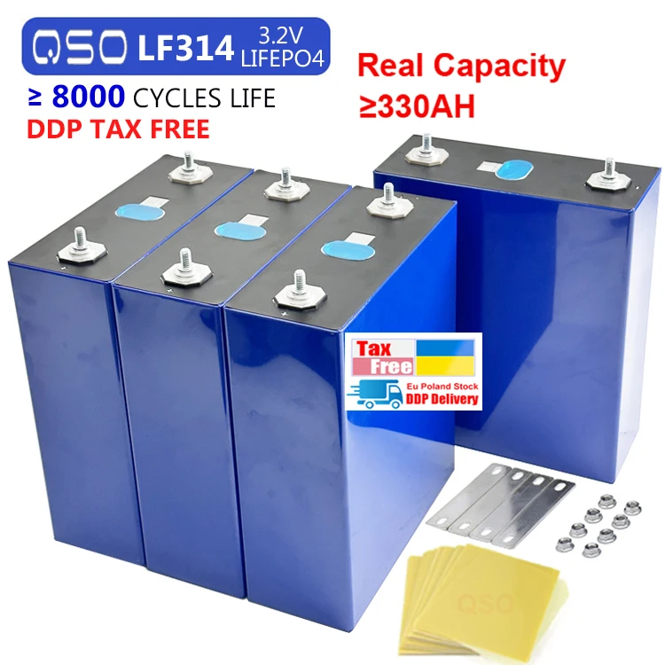QSO Sergey Ukraine Poland Eu Stock Lifepo4 314Ah Mb31 8000 Cycle Grade A 3.2V Lf314 330Ah 314 Ah Lifepo4 Lithium Battery Cell