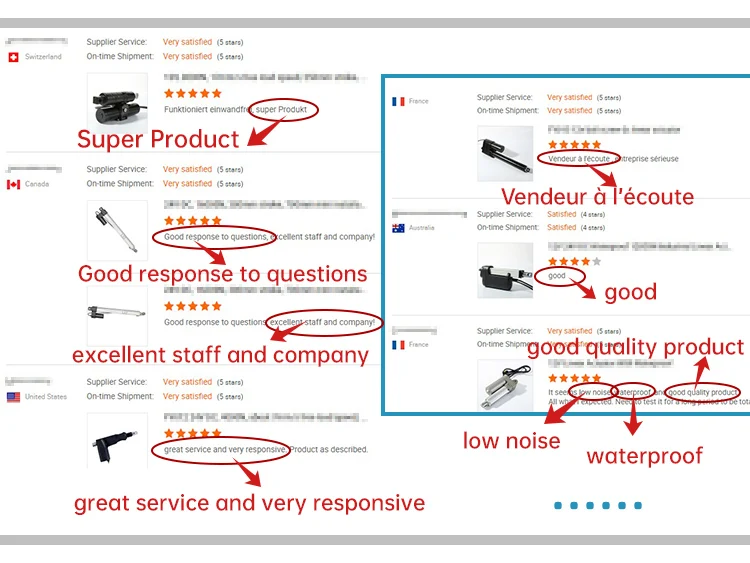 Fast 30mm 50mm 600mm 1000mm Stroke Electrical Linear Actuator 12V 4000N Variable Speed Linear Actuator Price