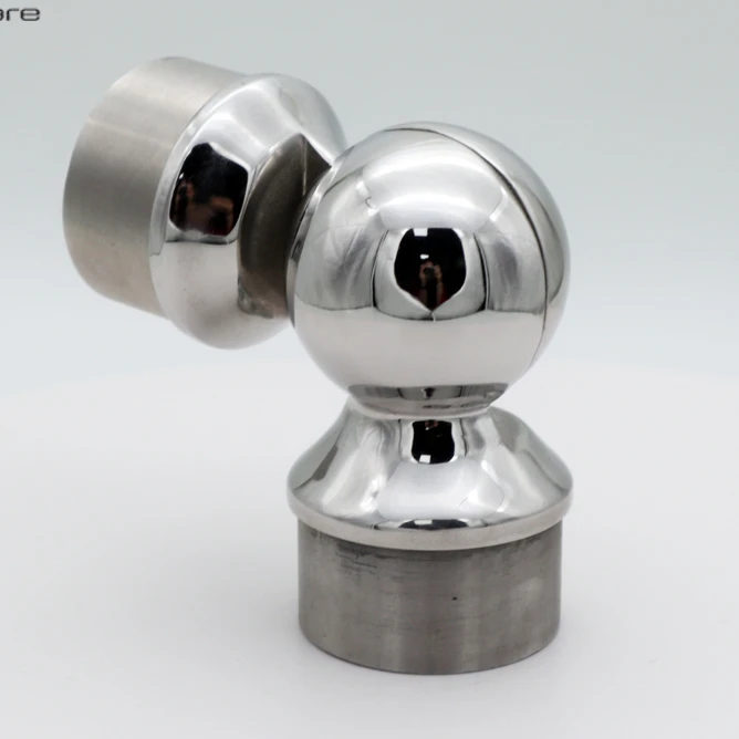 Stainless steel corner adjustable pipe  connector for handrail  balustrade pipe