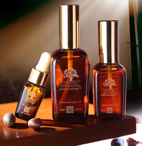 Arganmidas Organic Mild Argan Oil 100ml Leave-In Hair Oil Nourishing and Refreshing for Color-Treated Hair Use at Home