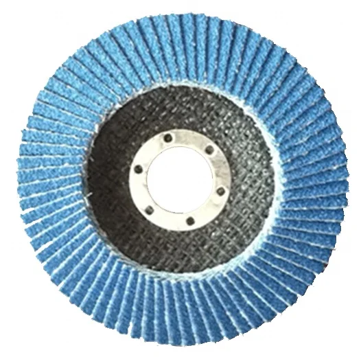 Blue zirconia aluminum 100mm 115mm flap disc brushed abrasive disc made in china