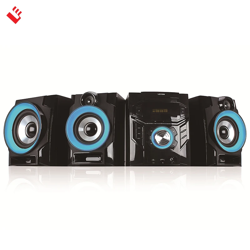 200W hifi audio system  high power 2.1CH active sound hifi system with flash led light sound system indoor