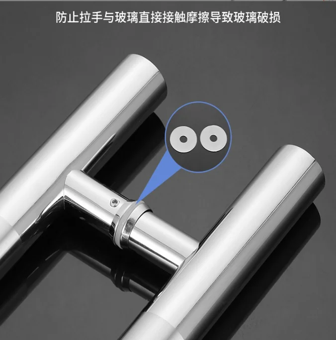 Hot Selling Custom Shop Glass Door Handle Stainless Steel Handle H-Shaped Glass Door Handle In Foshan China