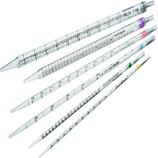 Hs Medical Labware Borosilicate 3.3 Glass Measuring Pipette Pipe With Rubber Bulb