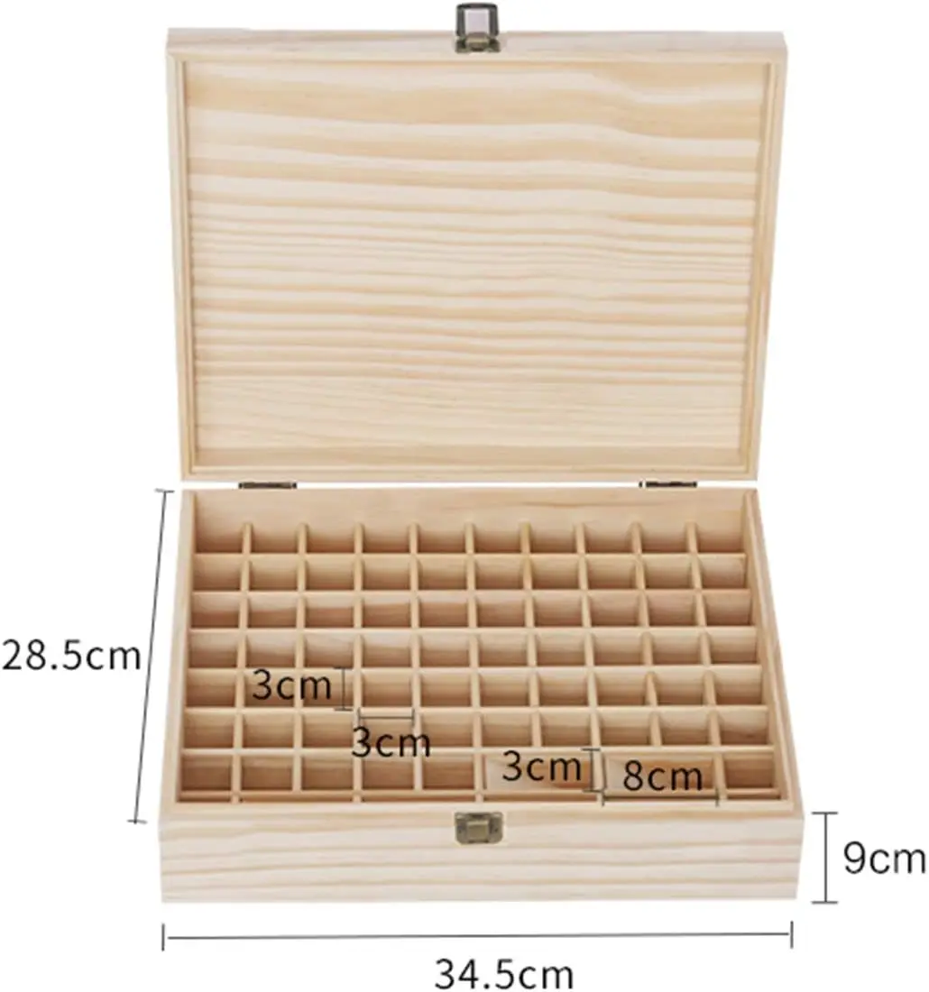 Custom Cross-Themed Pine Wood Perfume Drawer Nail Polish Wooden Gift Box for Essential Oils and Elegant Packaging