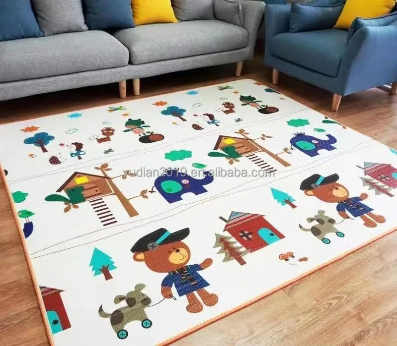 1.0cm Thick Baby Crawling Play Mat Educational Cartoon Game Rug For Children Puzzle Activity Gym Carpet XPE Foam Kid Toys
