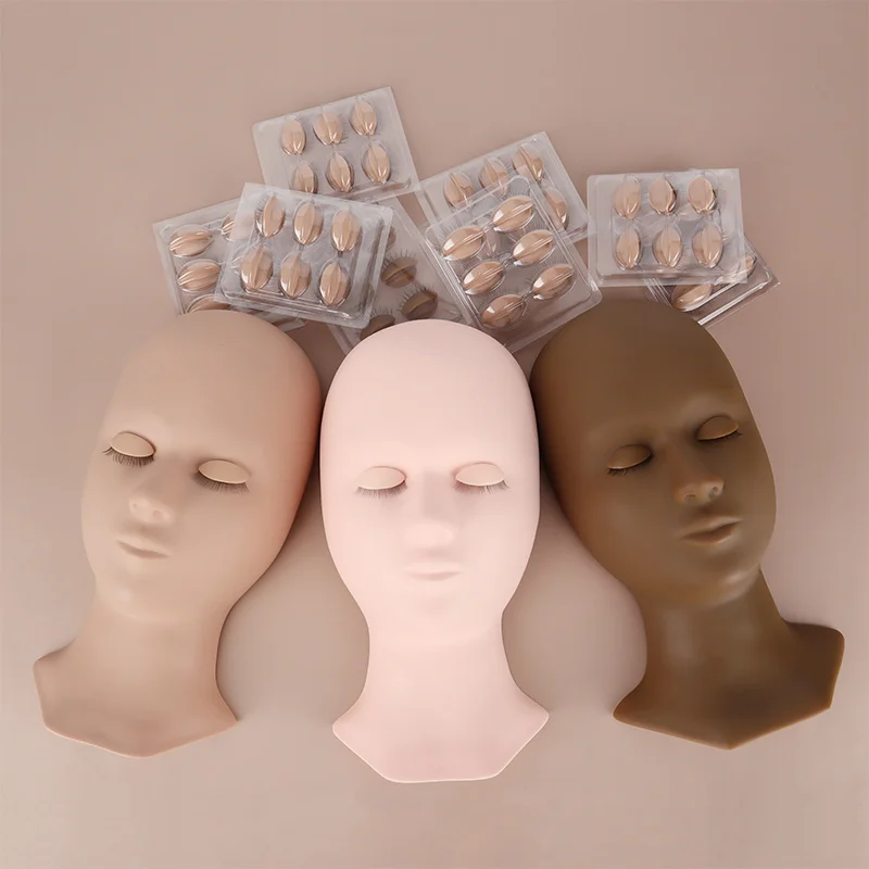 New Eyelash Extension Supplies Lash Training Tools Dummy Mannequin Head Replaced Makeup Practice Eye Lashes Graft Accessories