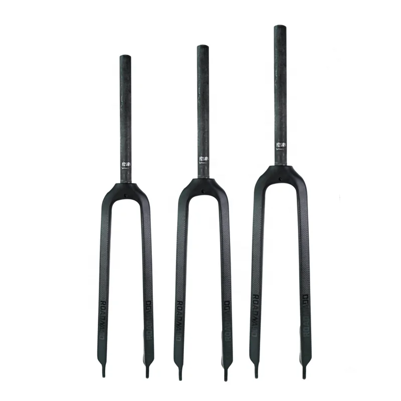ROADNADO Bike Fork Full Carbon Fiber Bike Front Cone Tube MTB Bike Disc Brake Rigid Front Fork Ultralight Cycling