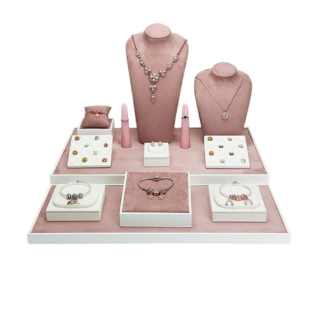 Customized Luxury Jewelry Display Stands with Logo Ring & Bead Tray Holders Counter Showcase ODM-supplied Earring Display Boxes