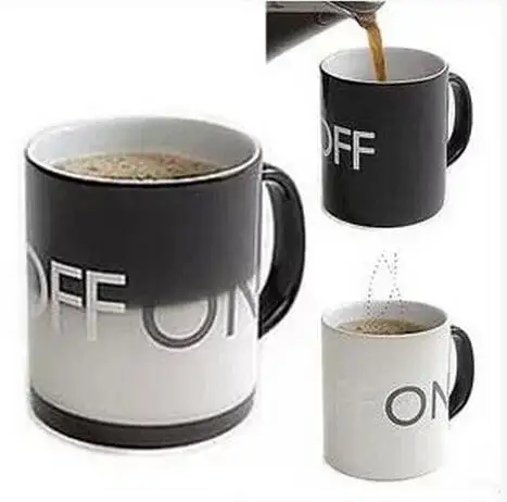Hot Sale OFF-ON Changing Mug Magical Chameleon Coffee Cup Temperature Sensing Novelty Gift 330Ml