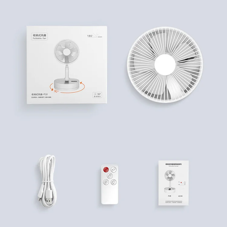 
New Design P10 Wholesale Rechargeable Electric Folding Fan Telescopic Usb Rechargeable Electric Fan Foldable 