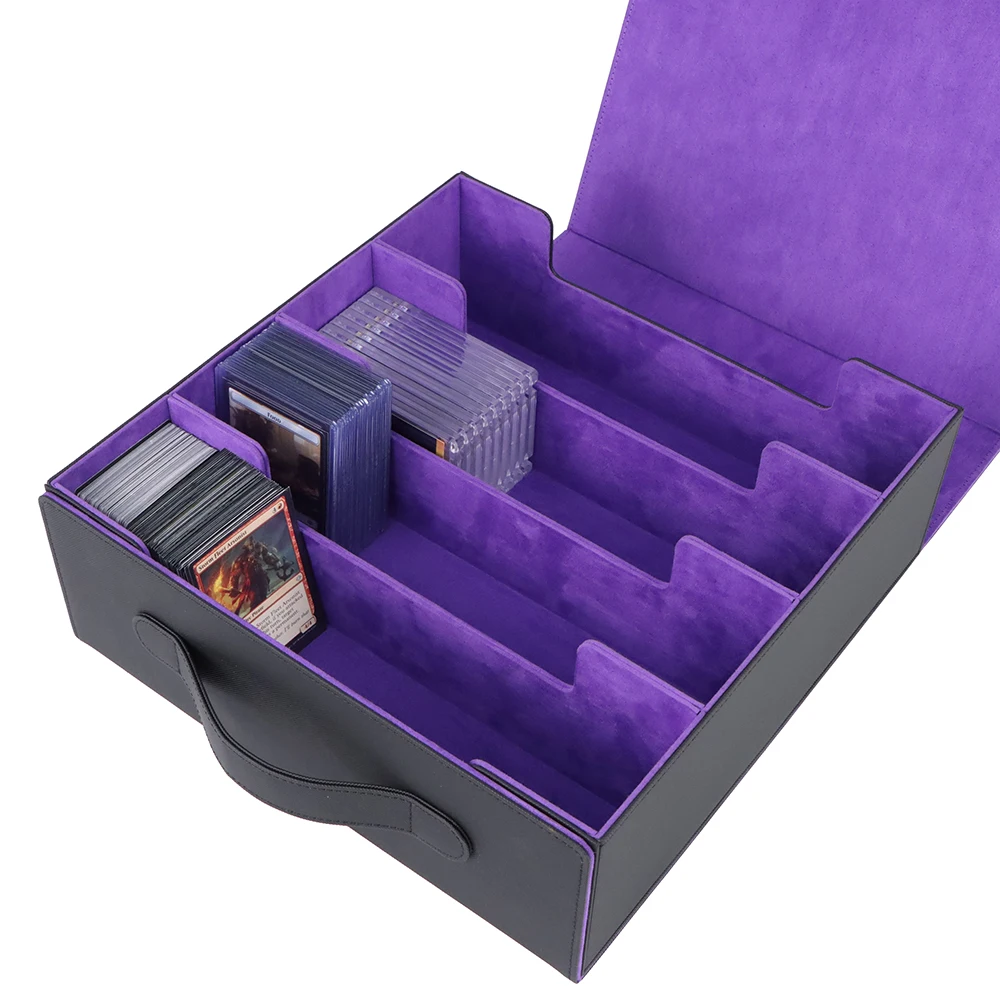 Оптовая продажа 2000 + искусственная кожа Mtg для хранения игр Yu-Gi-Oh Box Tcg Card с пользовательским логотипом портативная коробка кожаных карт