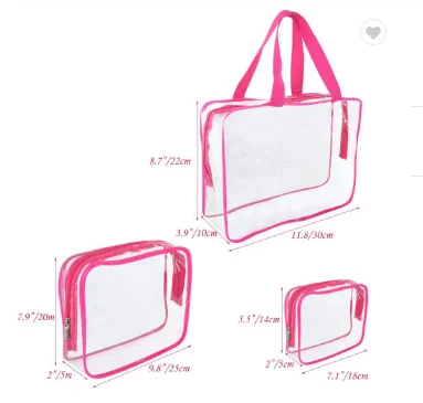
Fashion Cosmetic Bag Set Pink Series Make up Bag Travel Makeup Bag for Female 