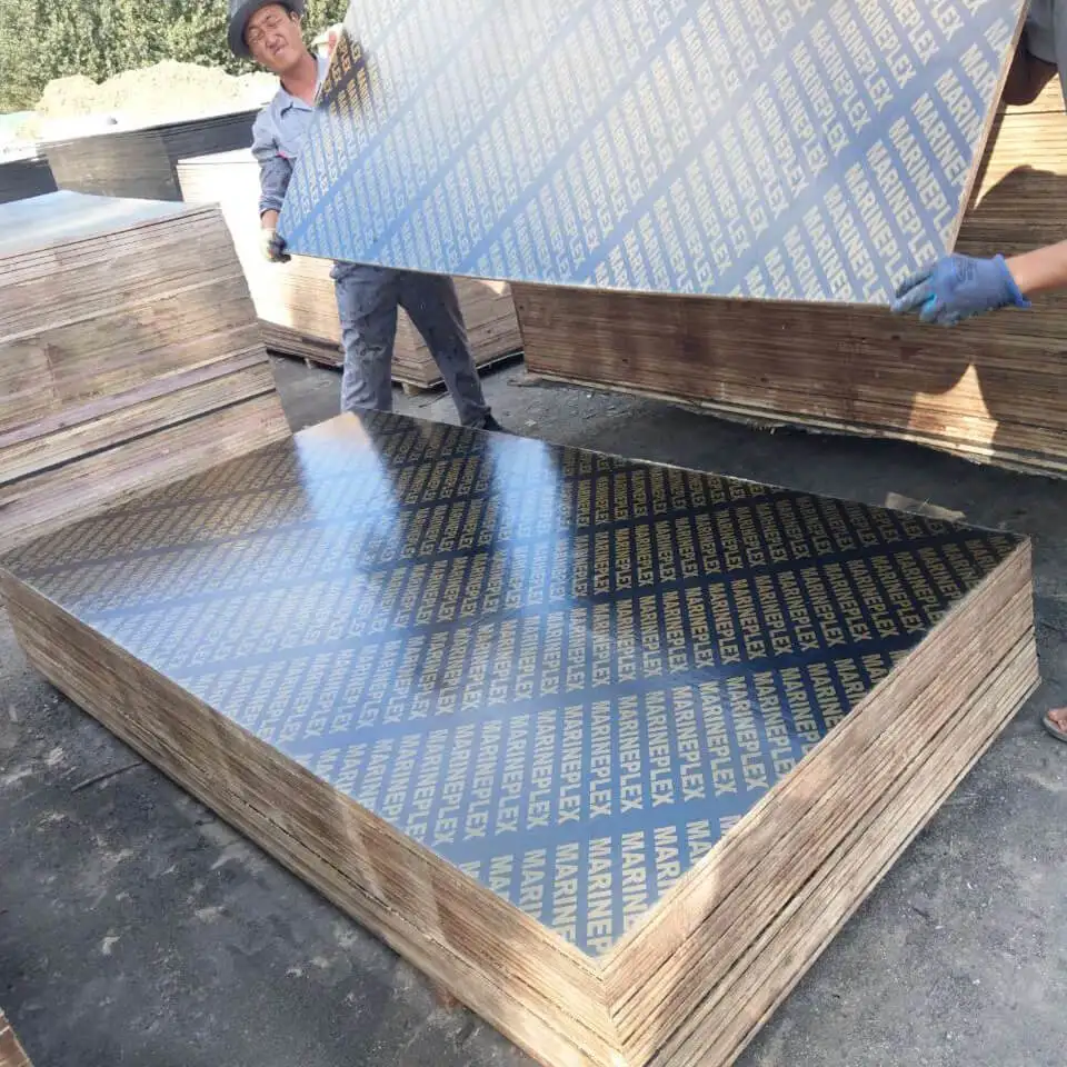 Cheaper Price 17mm 18mm Black Brown Poplar Core Construction Concrete Formwork Finger Jointed Film Faced Plywood