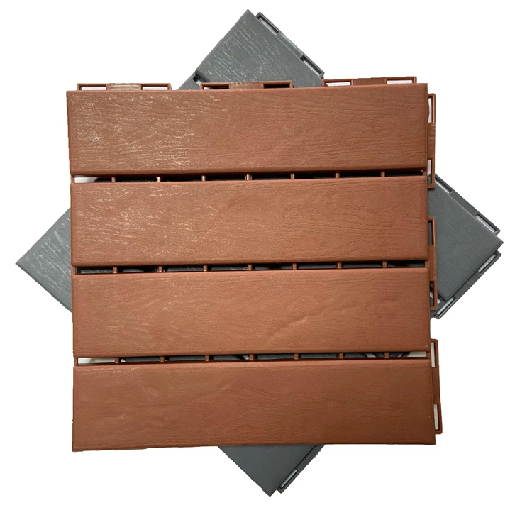 Plastic Modular Interlocking Patio Deck Flooring Tiles Waterproof Outdoor Flooring Tiles for Porch Poolside Balcony Backyard