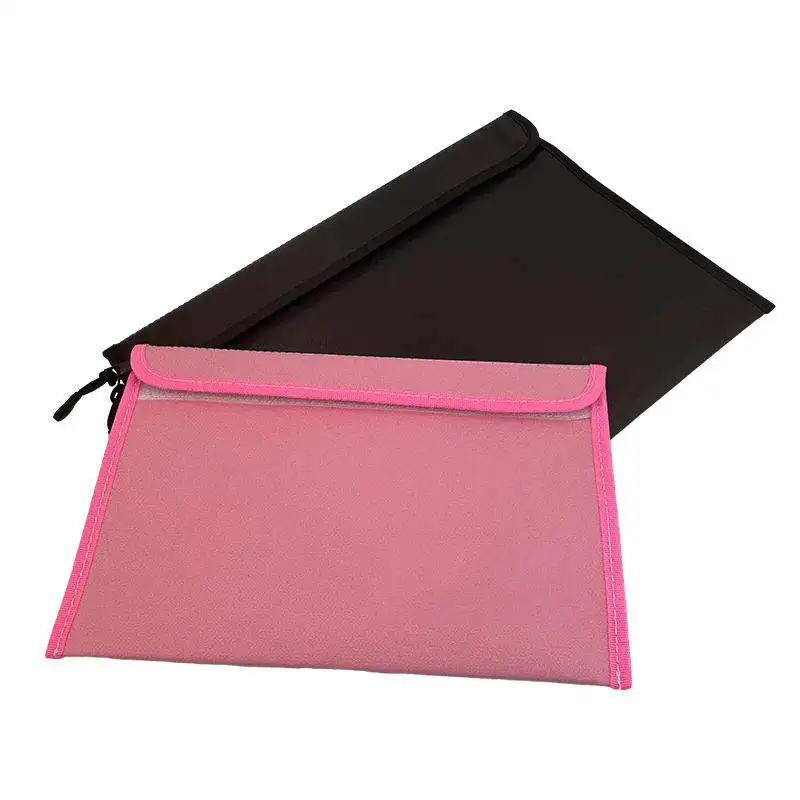 Portable easy folding new heavy duty safe multi-layer portable file storage waterproof fireproof document bag fire resistant