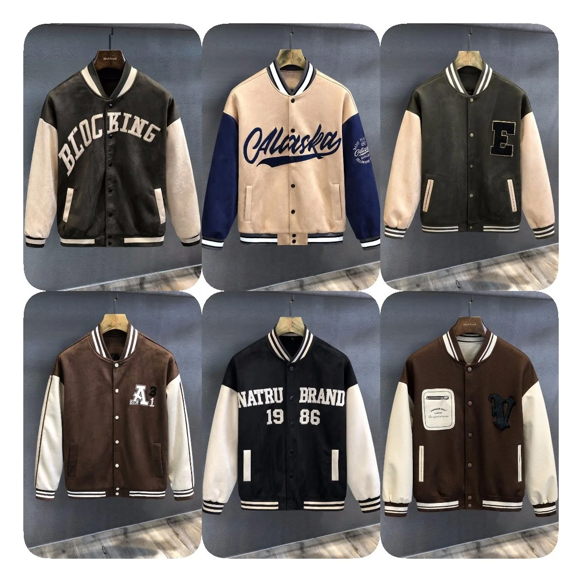 Men outerwear jacket 100% polyester windbreaker street jackets casual loose fit outdoor man jacket winter