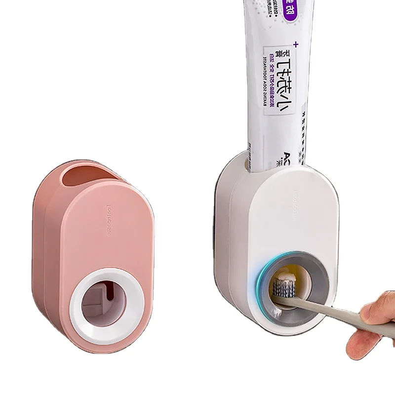Automatic Toothpaste Dispenser Set Wall Mounted Hands Free Toothpaste Holder Squeezer
