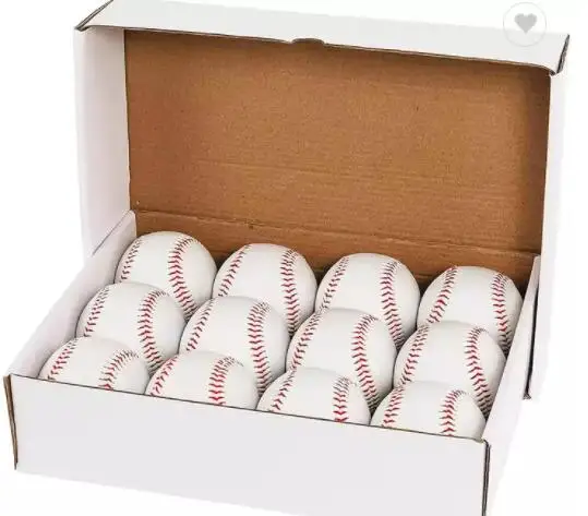 Personalized Custom Logo Durable 9 Inch Handmade Chip Solid Official League Leather Baseball Ball