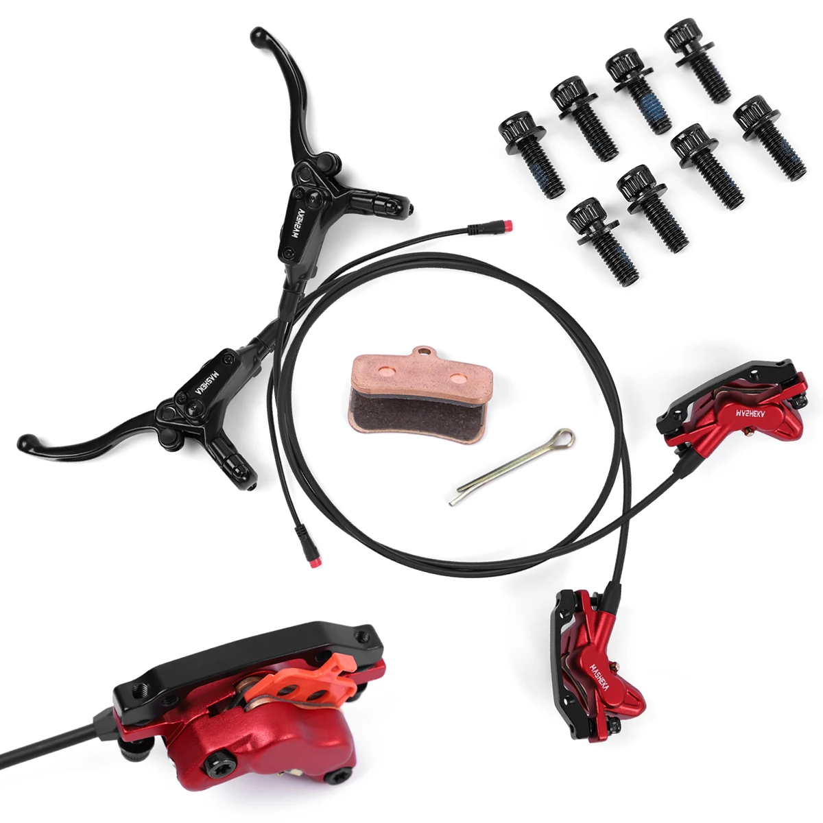 MASHEKA 2022 Latest HB429 Visual E Bike 4 Piston Hydraulic Brake Disc Oil Power Sensor Electric Scooter